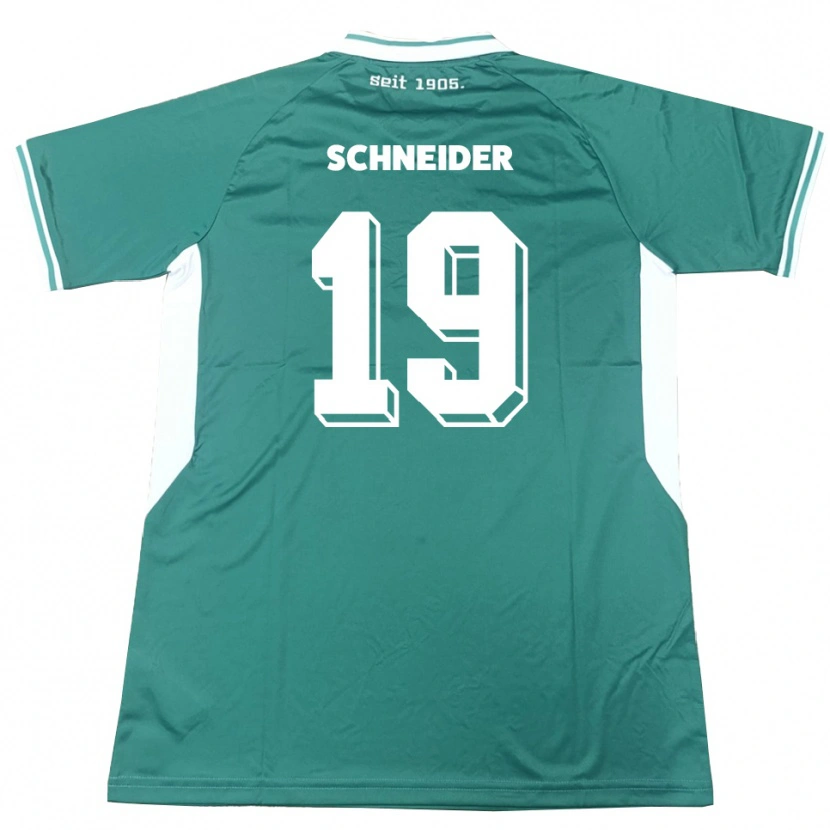 Danxen Män Lukas Schneider #19 Grön Vit Hemmatröja Matchtröjor 2025/26 Tröjor T-Tröja