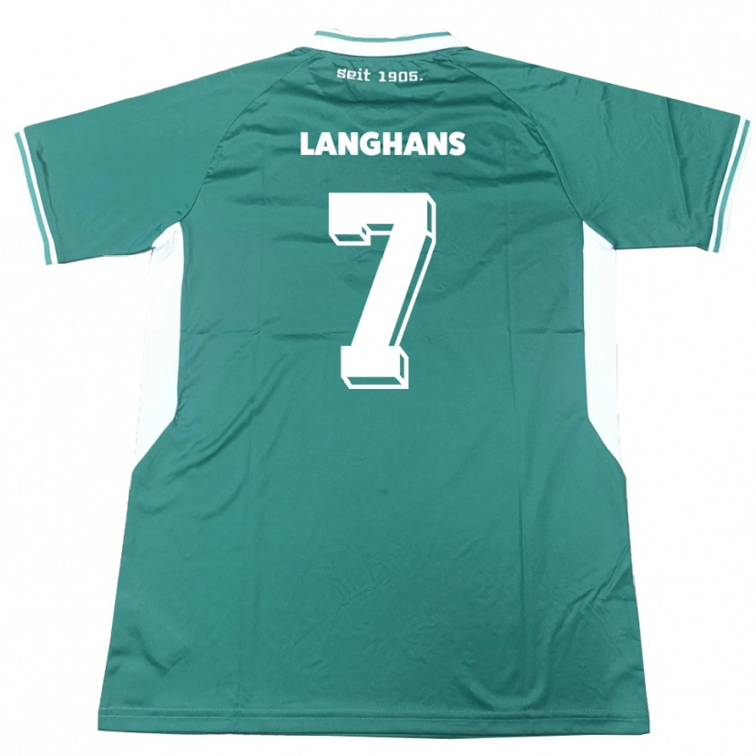 Danxen Män Leonard Langhans #7 Grön Vit Hemmatröja Matchtröjor 2025/26 Tröjor T-Tröja