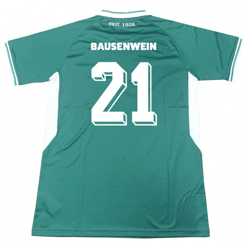 Danxen Män Lauris Bausenwein #21 Grön Vit Hemmatröja Matchtröjor 2025/26 Tröjor T-Tröja