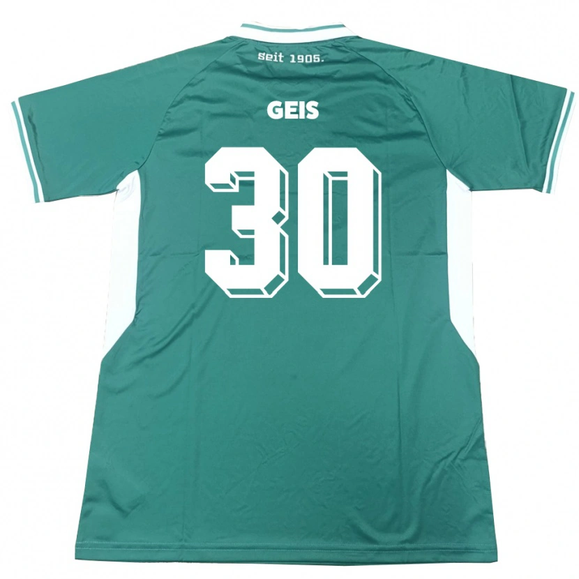 Danxen Män Johannes Geis #30 Grön Vit Hemmatröja Matchtröjor 2025/26 Tröjor T-Tröja