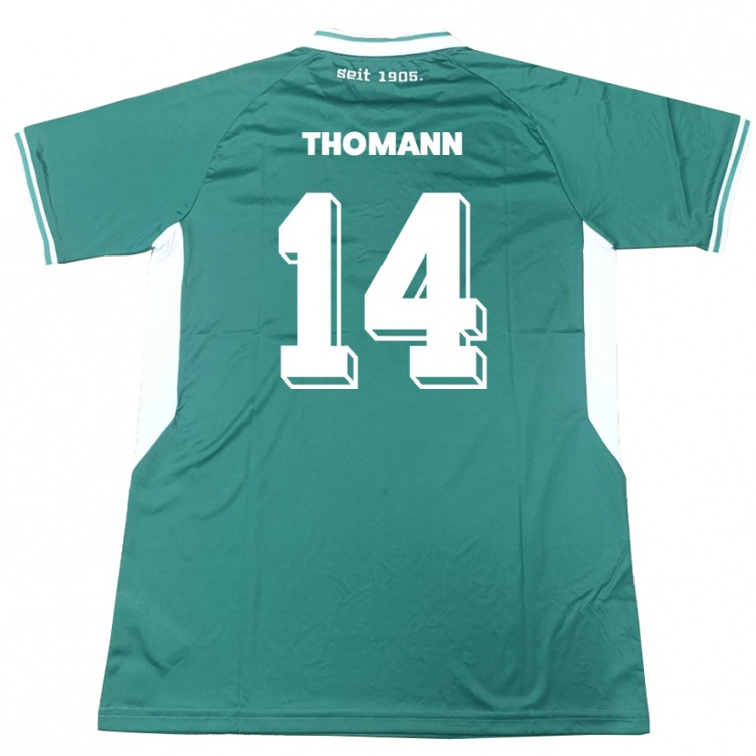 Danxen Män Martin Thomann #14 Grön Vit Hemmatröja Matchtröjor 2025/26 Tröjor T-Tröja
