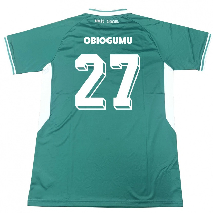 Danxen Män Uche Obiogumu #27 Grön Vit Hemmatröja Matchtröjor 2025/26 Tröjor T-Tröja