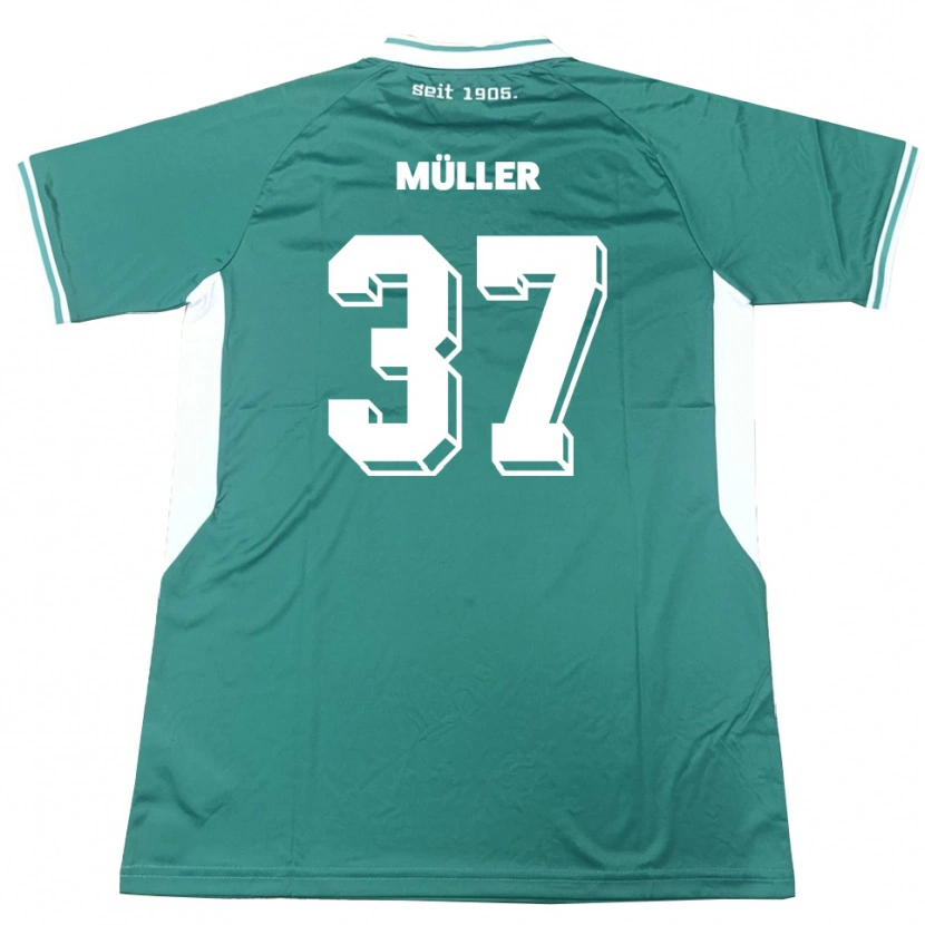 Danxen Män Sebastian Müller #37 Grön Vit Hemmatröja Matchtröjor 2025/26 Tröjor T-Tröja