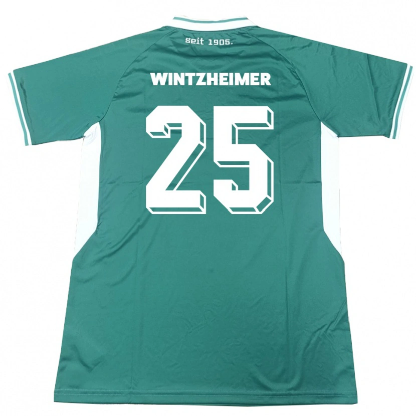 Danxen Män Manuel Wintzheimer #25 Grön Vit Hemmatröja Matchtröjor 2025/26 Tröjor T-Tröja