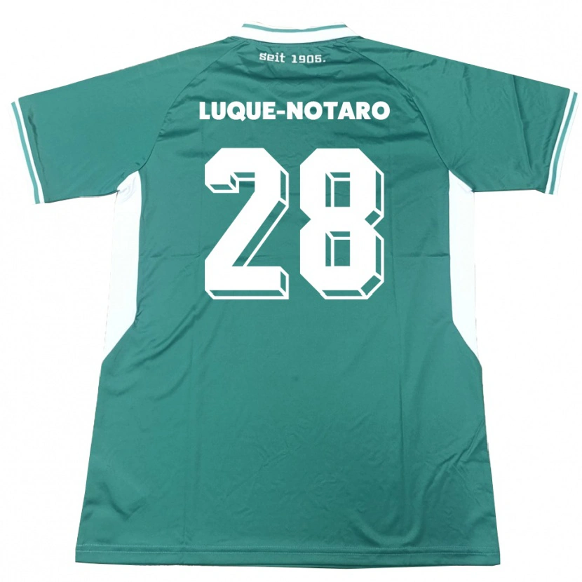 Danxen Män Fabio Luque-Notaro #28 Grön Vit Hemmatröja Matchtröjor 2025/26 Tröjor T-Tröja