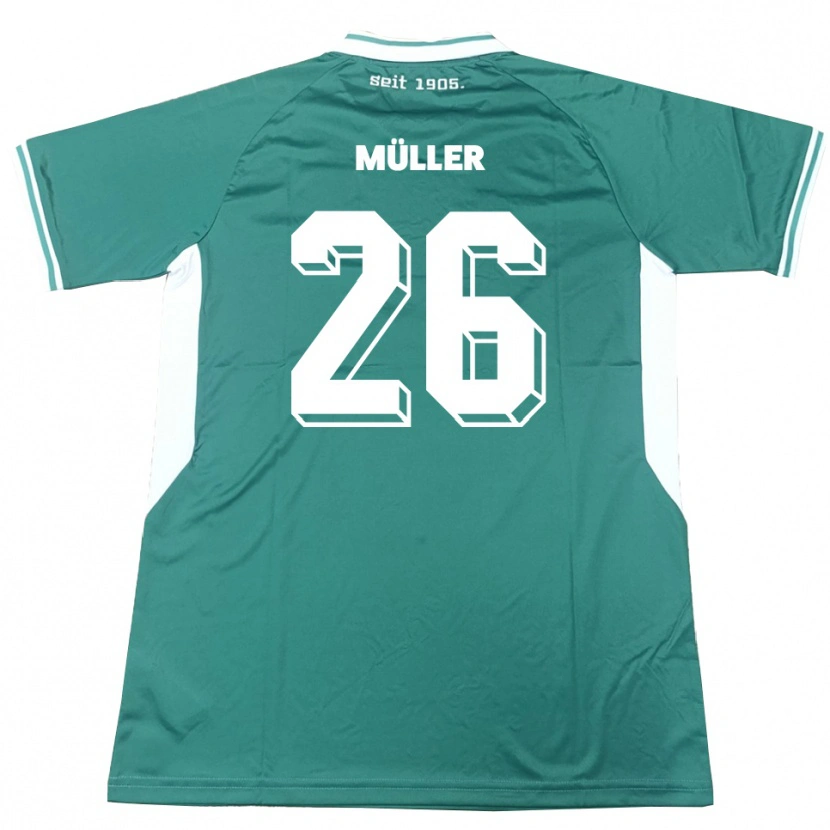 Danxen Män Maro Müller #26 Grön Vit Hemmatröja Matchtröjor 2025/26 Tröjor T-Tröja