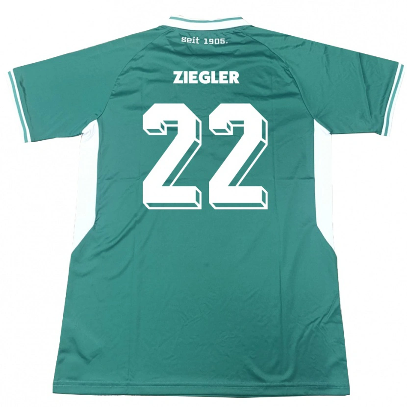 Danxen Män Kevin Ziegler #22 Grön Vit Hemmatröja Matchtröjor 2025/26 Tröjor T-Tröja