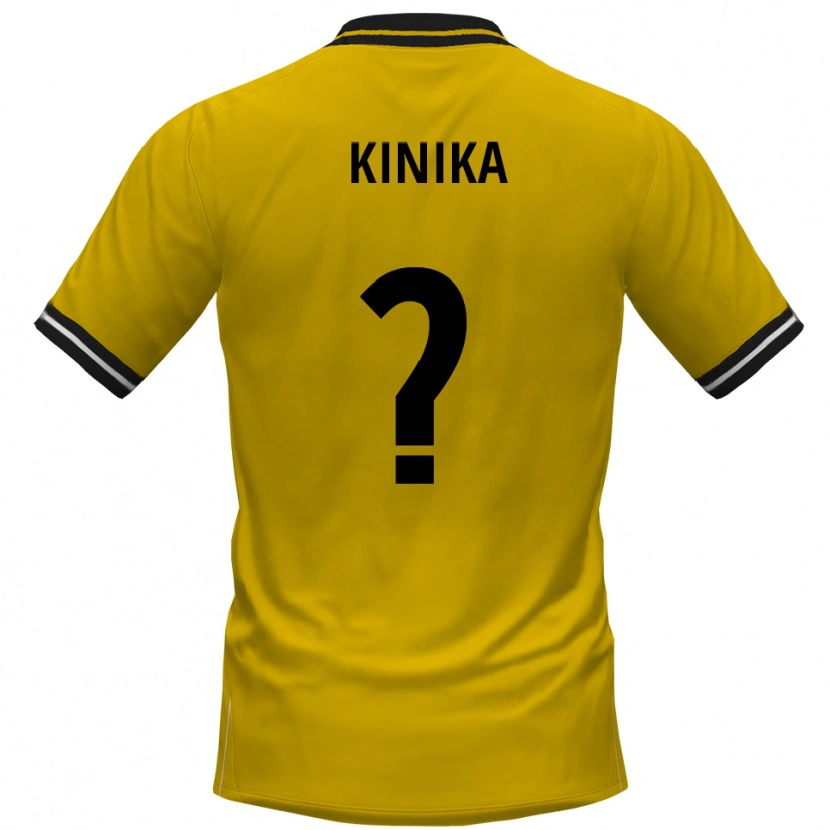 Danxen Män Darryl Kinika #0 Gul Svart Hemmatröja Matchtröjor 2025/26 Tröjor T-Tröja