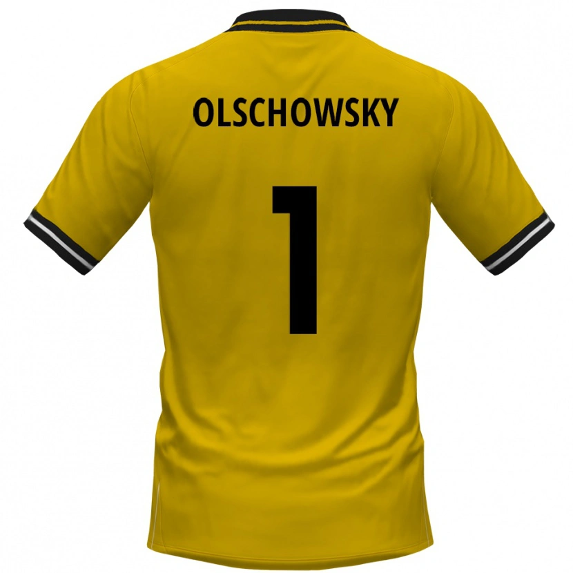 Danxen Män Jan Olschowsky #1 Gul Svart Hemmatröja Matchtröjor 2025/26 Tröjor T-Tröja