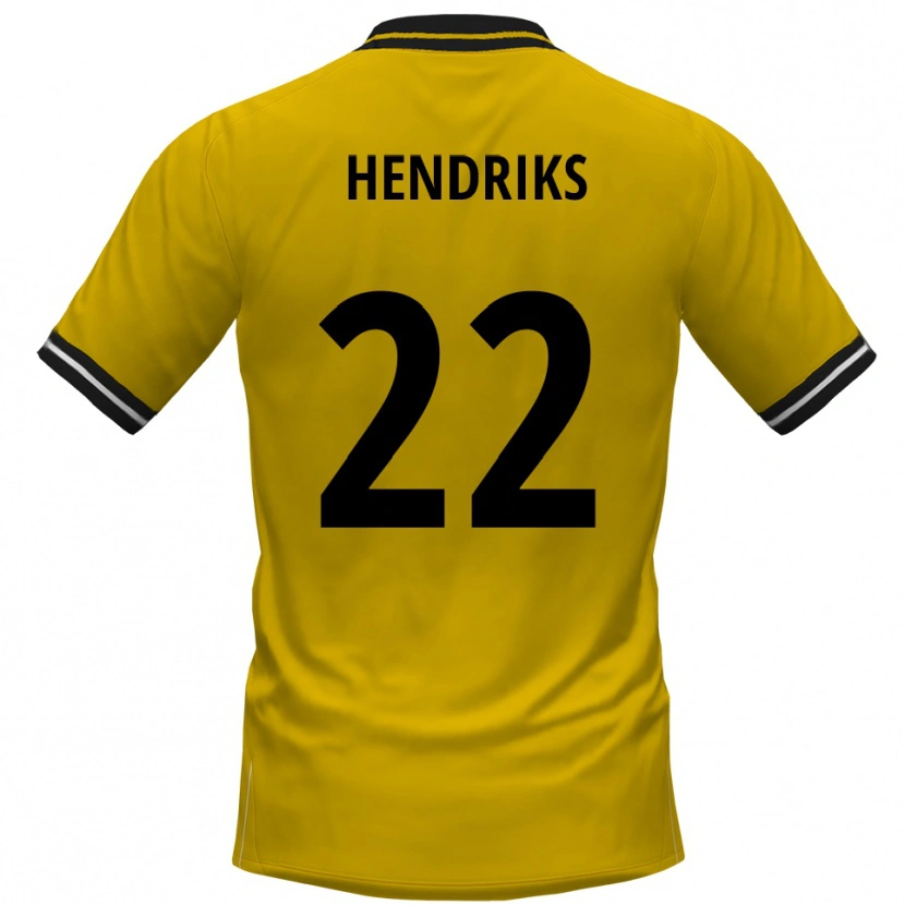 Danxen Män Tom Hendriks #22 Gul Svart Hemmatröja Matchtröjor 2025/26 Tröjor T-Tröja