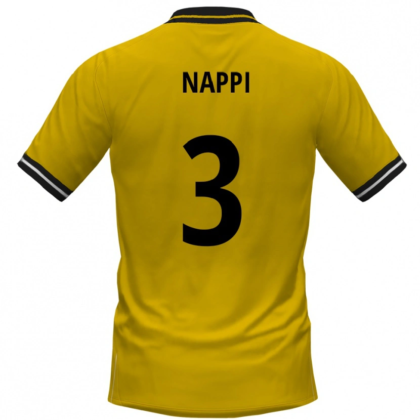 Danxen Män Johann Deumi-Nappi #3 Gul Svart Hemmatröja Matchtröjor 2025/26 Tröjor T-Tröja