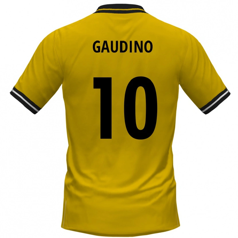 Danxen Män Gianluca Gaudino #10 Gul Svart Hemmatröja Matchtröjor 2025/26 Tröjor T-Tröja