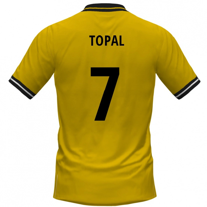 Danxen Män Sidar Topal #7 Gul Svart Hemmatröja Matchtröjor 2025/26 Tröjor T-Tröja