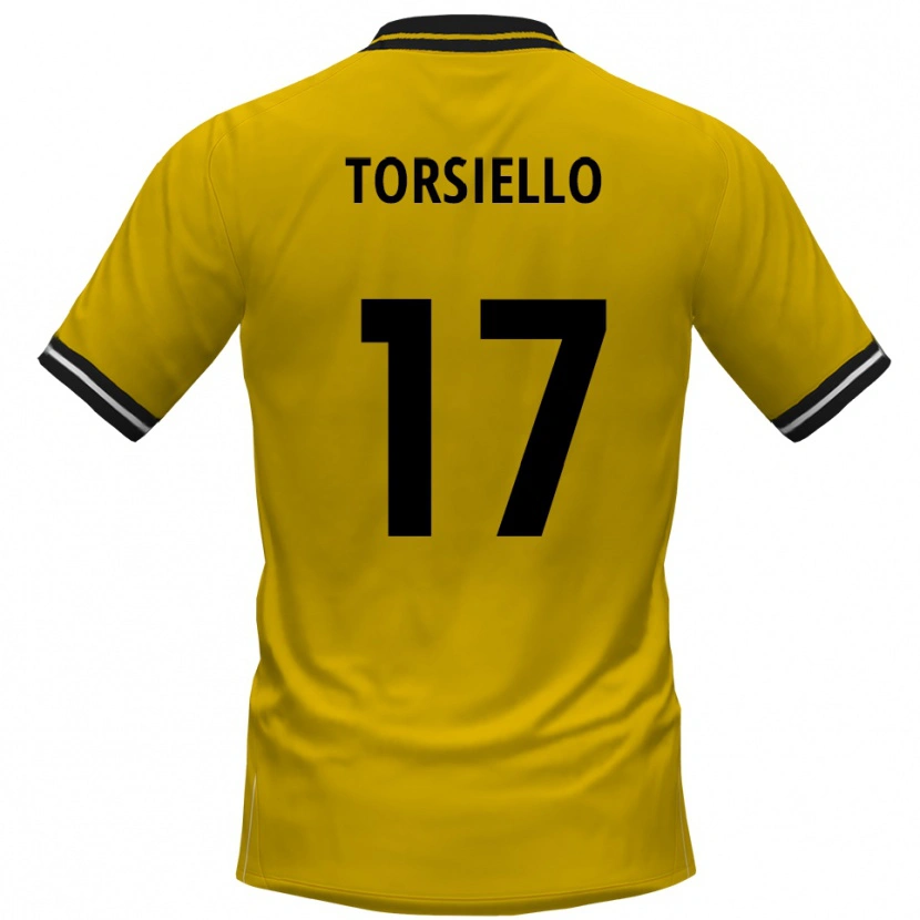 Danxen Män Fabio Torsiello #17 Gul Svart Hemmatröja Matchtröjor 2025/26 Tröjor T-Tröja