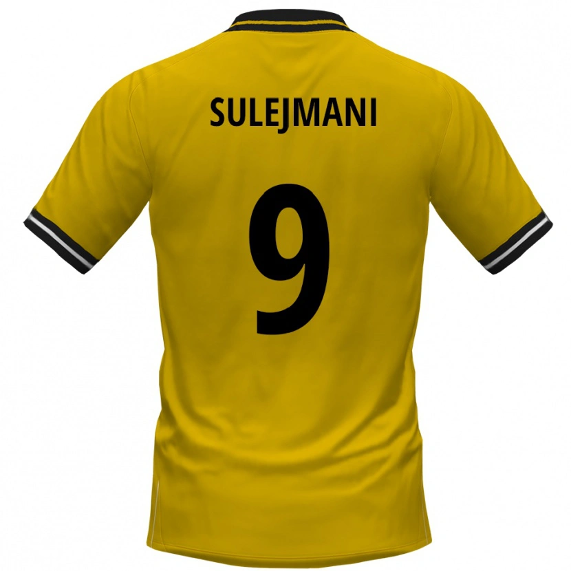 Danxen Män Valmir Sulejmani #9 Gul Svart Hemmatröja Matchtröjor 2025/26 Tröjor T-Tröja