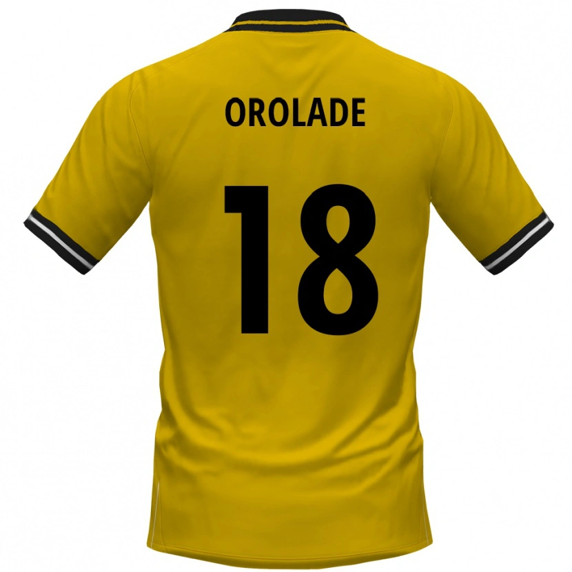 Danxen Män Jolasonmi Orolade #18 Gul Svart Hemmatröja Matchtröjor 2025/26 Tröjor T-Tröja