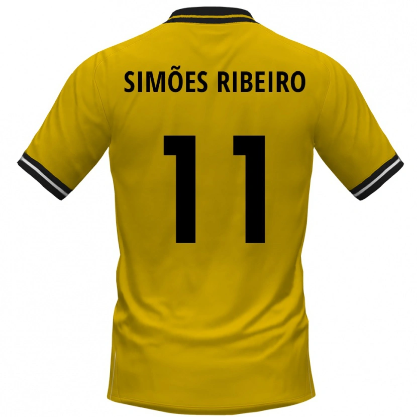 Danxen Män Dominik Simões Ribeiro #11 Gul Svart Hemmatröja Matchtröjor 2025/26 Tröjor T-Tröja