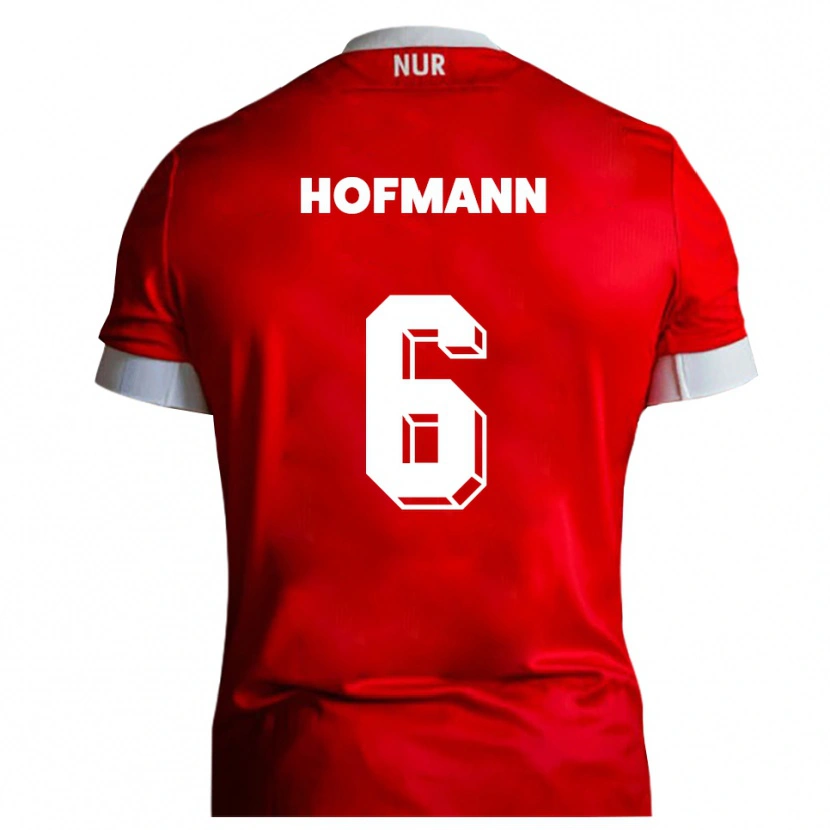 Danxen Män Jonas Hofmann #6 Röd Vit Hemmatröja Matchtröjor 2025/26 Tröjor T-Tröja