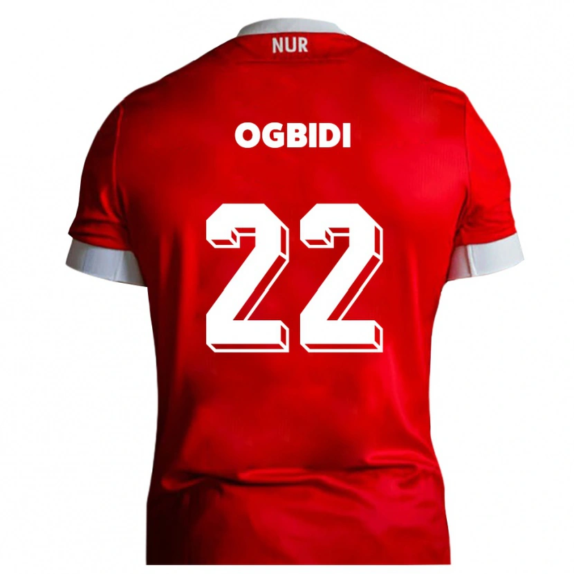 Danxen Män Theo Ogbidi #22 Röd Vit Hemmatröja Matchtröjor 2025/26 Tröjor T-Tröja