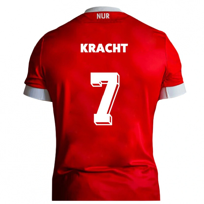 Danxen Män Edwin Kracht #7 Röd Vit Hemmatröja Matchtröjor 2025/26 Tröjor T-Tröja