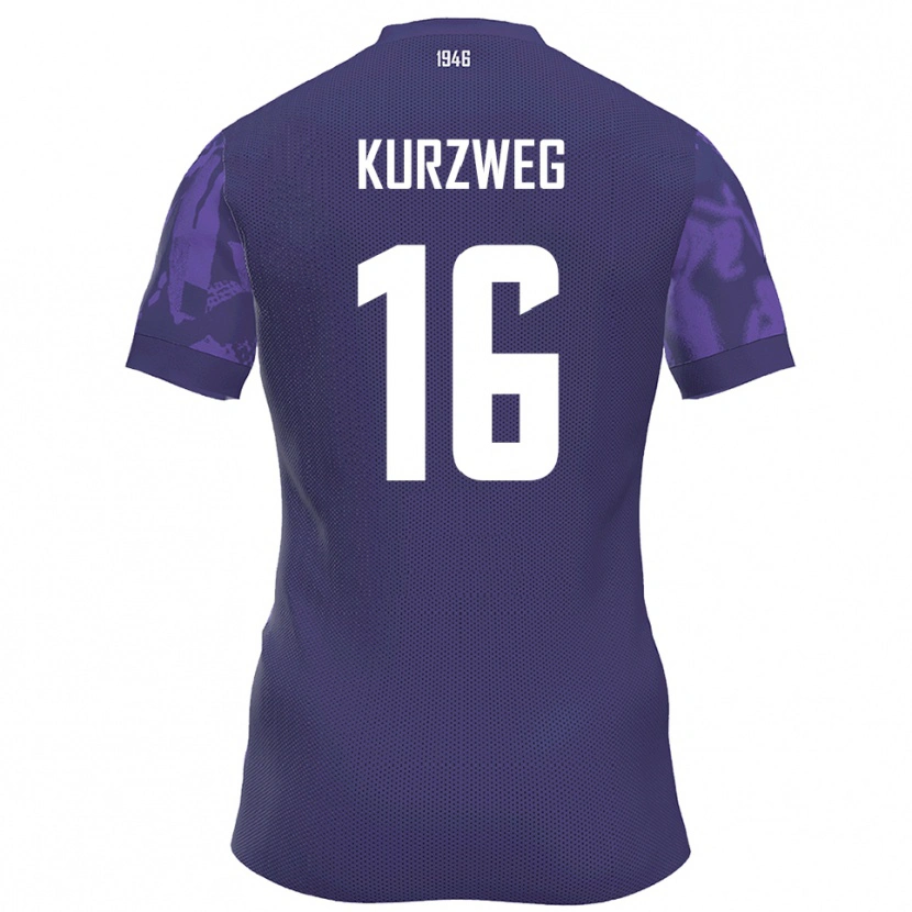 Danxen Män Cedric Kurzweg #16 Lila Vit Hemmatröja Matchtröjor 2025/26 Tröjor T-Tröja