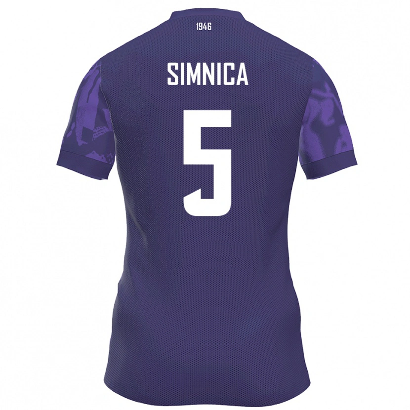 Danxen Män Luan Simnica #5 Lila Vit Hemmatröja Matchtröjor 2025/26 Tröjor T-Tröja