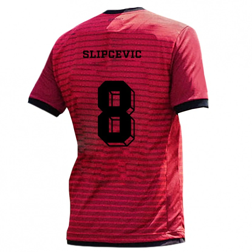 Danxen Män Ivana Slipcevic #8 Röd Svart Hemmatröja Matchtröjor 2025/26 Tröjor T-Tröja
