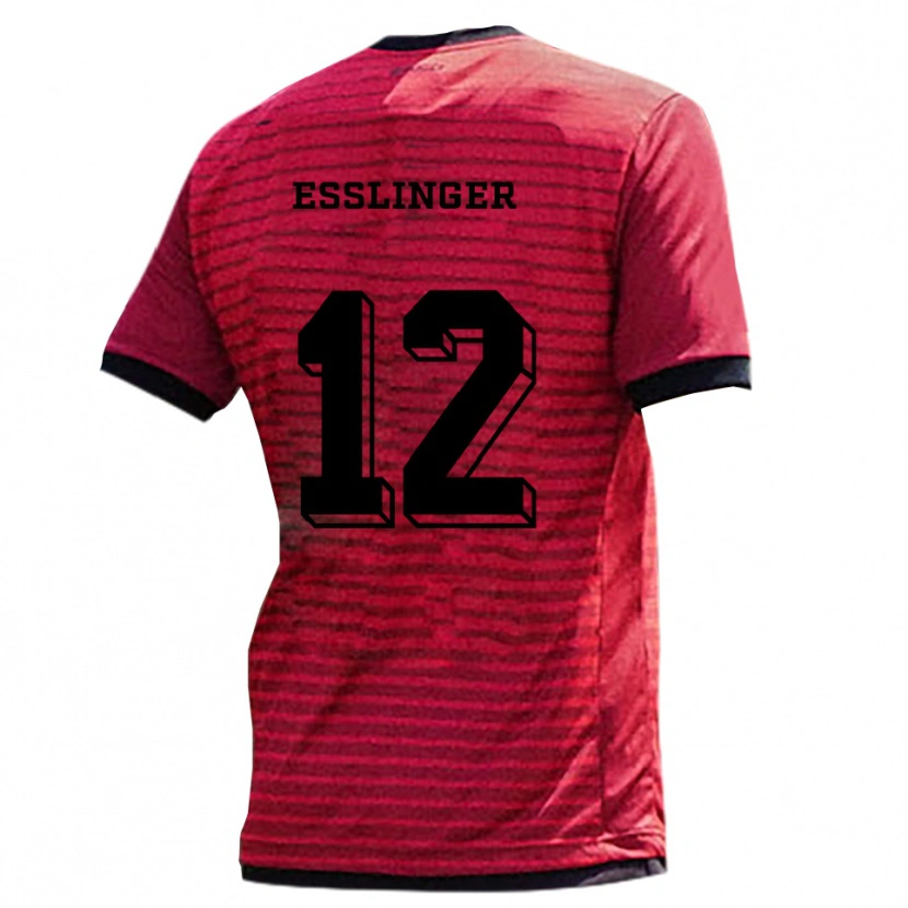 Danxen Män Rafael Eßlinger #12 Röd Svart Hemmatröja Matchtröjor 2025/26 Tröjor T-Tröja
