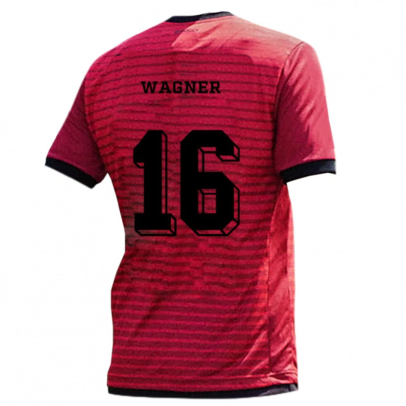 Danxen Män Maximilian Wagner #16 Röd Svart Hemmatröja Matchtröjor 2025/26 Tröjor T-Tröja