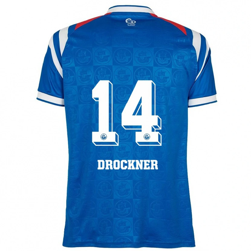 Danxen Män Malin Drockner #14 Blå Vit Röd Hemmatröja Matchtröjor 2025/26 Tröjor T-Tröja