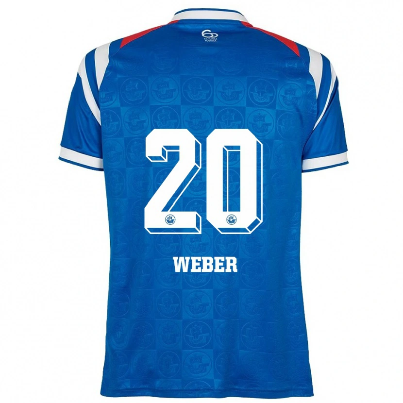 Danxen Män Caden Weber #20 Blå Vit Röd Hemmatröja Matchtröjor 2025/26 Tröjor T-Tröja