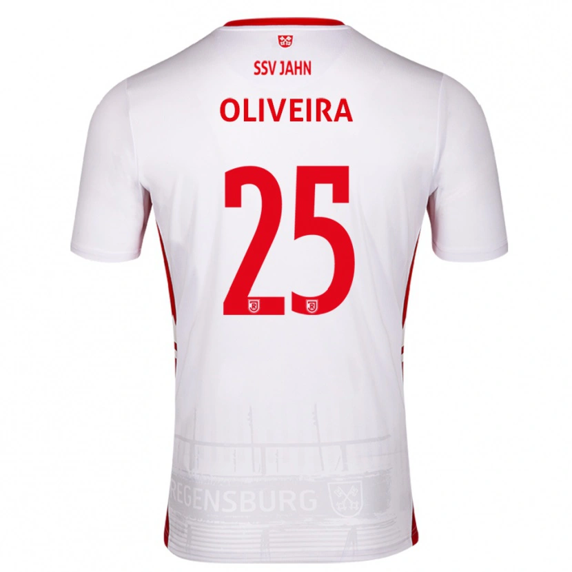 Danxen Män Nicolas Oliveira #25 Vit Röd Hemmatröja Matchtröjor 2025/26 Tröjor T-Tröja