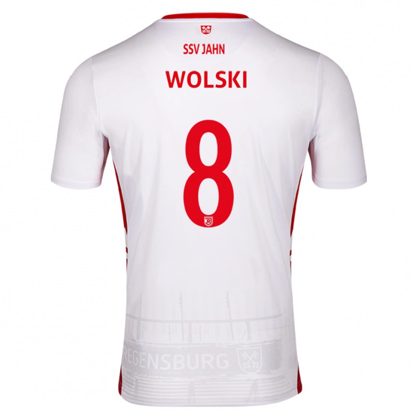 Danxen Män Oliver Wolski #8 Vit Röd Hemmatröja Matchtröjor 2025/26 Tröjor T-Tröja