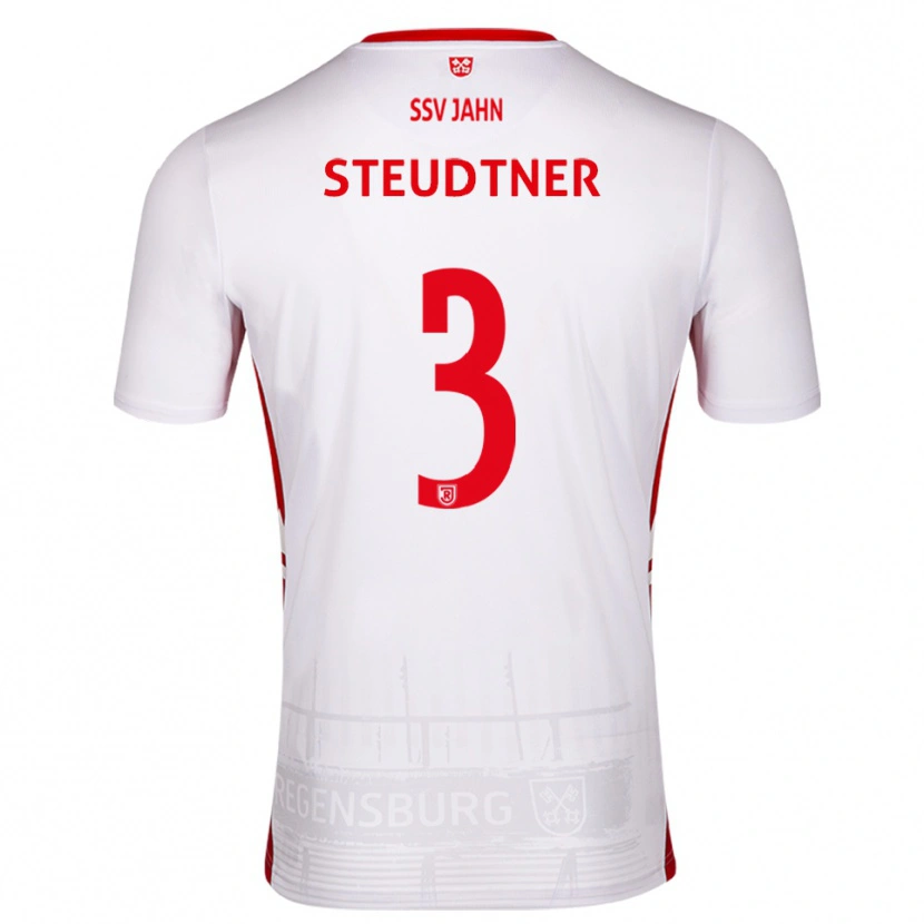 Danxen Män Raphael Steudtner #3 Vit Röd Hemmatröja Matchtröjor 2025/26 Tröjor T-Tröja
