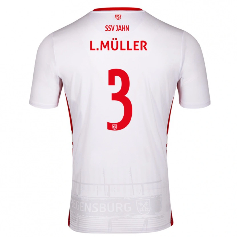 Danxen Män Lenny Müller #3 Vit Röd Hemmatröja Matchtröjor 2025/26 Tröjor T-Tröja