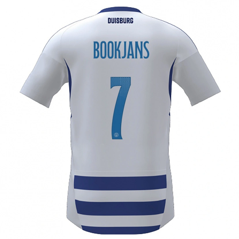 Danxen Män Jakob Bookjans #7 Vit Blå Hemmatröja Matchtröjor 2025/26 Tröjor T-Tröja