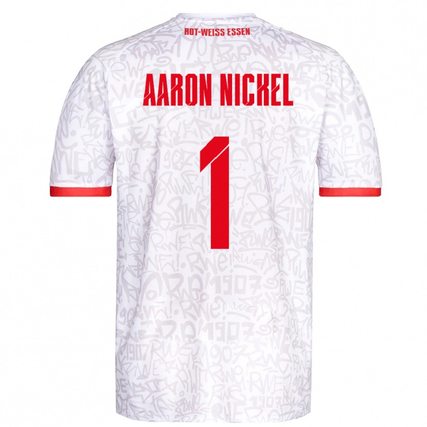 Danxen Män Arvit Aaron Nickel #1 Vit Röd Hemmatröja Matchtröjor 2025/26 Tröjor T-Tröja