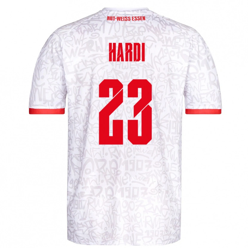 Danxen Män Dominik Hardi #23 Vit Röd Hemmatröja Matchtröjor 2025/26 Tröjor T-Tröja
