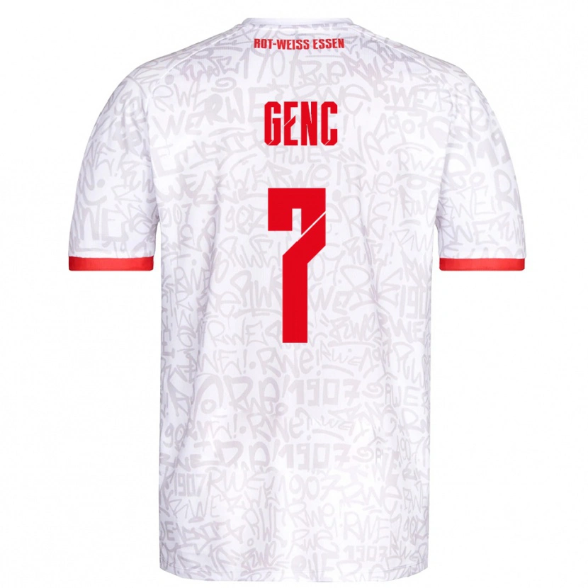 Danxen Män Mert Genc #7 Vit Röd Hemmatröja Matchtröjor 2025/26 Tröjor T-Tröja