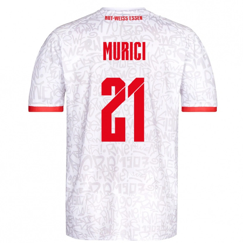 Danxen Män Leard Murici #21 Vit Röd Hemmatröja Matchtröjor 2025/26 Tröjor T-Tröja