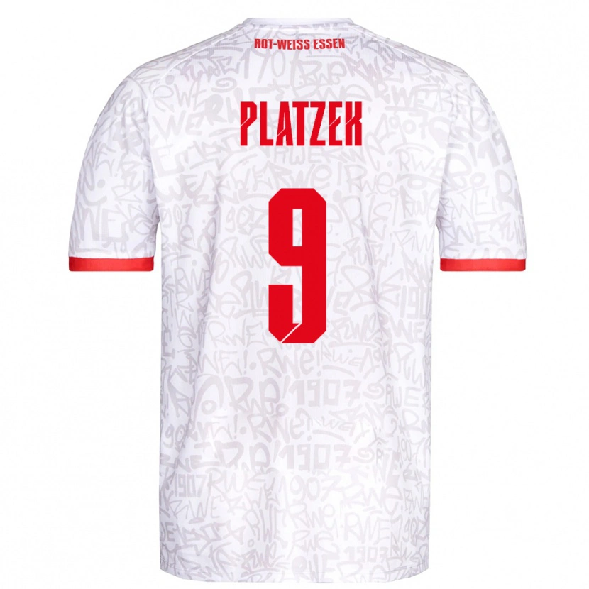 Danxen Män Marcel Platzek #9 Vit Röd Hemmatröja Matchtröjor 2025/26 Tröjor T-Tröja