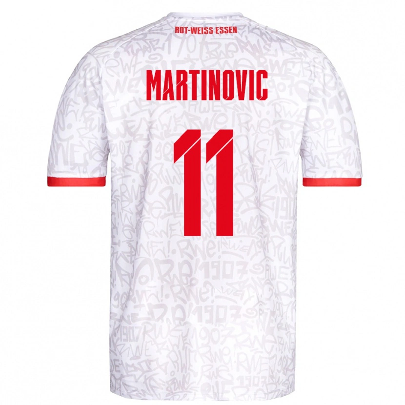 Danxen Män Dominik Martinovic #11 Vit Röd Hemmatröja Matchtröjor 2025/26 Tröjor T-Tröja