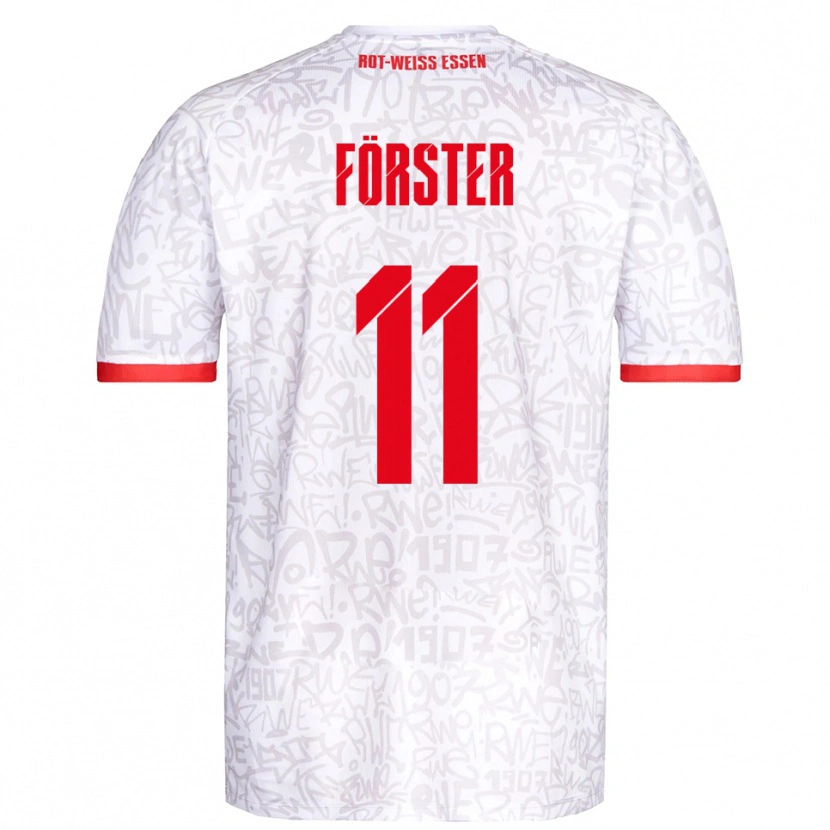 Danxen Män Luis Förster #11 Vit Röd Hemmatröja Matchtröjor 2025/26 Tröjor T-Tröja