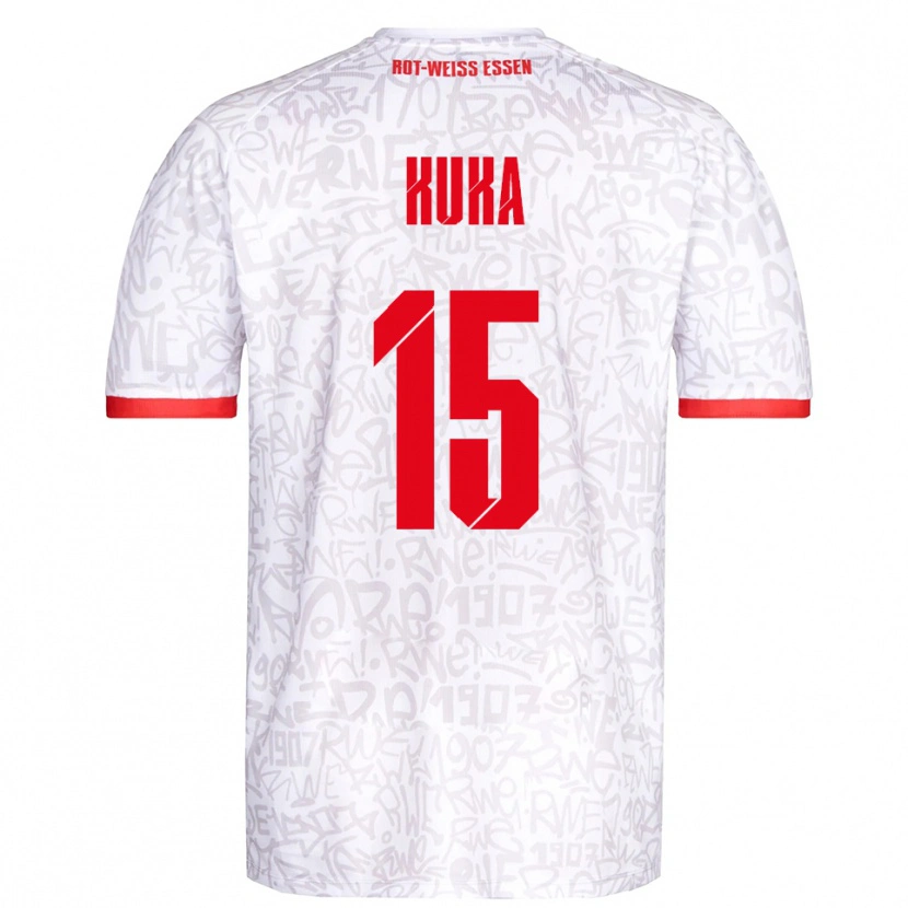 Danxen Män Hamid Kuka #15 Vit Röd Hemmatröja Matchtröjor 2025/26 Tröjor T-Tröja