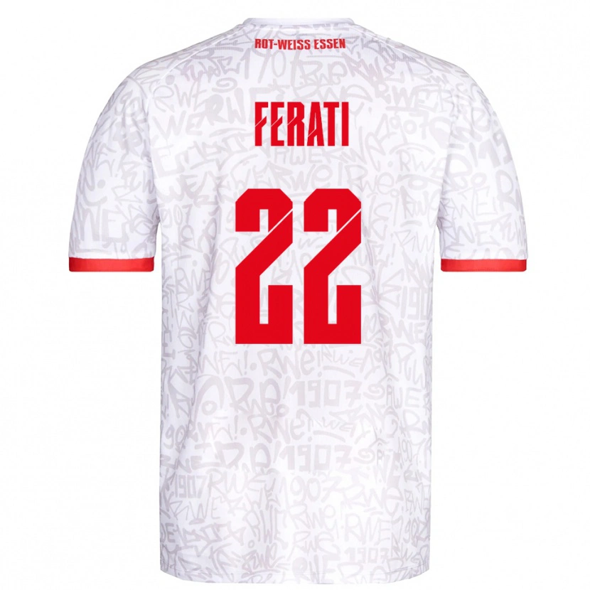 Danxen Män Larson Ferati #22 Vit Röd Hemmatröja Matchtröjor 2025/26 Tröjor T-Tröja