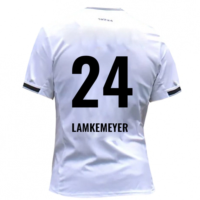 Danxen Män Moritz Lamkemeyer #24 Vit Röd Hemmatröja Matchtröjor 2025/26 Tröjor T-Tröja
