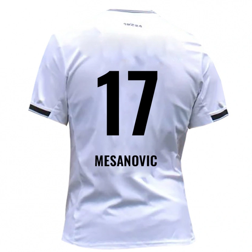 Danxen Män Almin Mesanovic #17 Vit Röd Hemmatröja Matchtröjor 2025/26 Tröjor T-Tröja