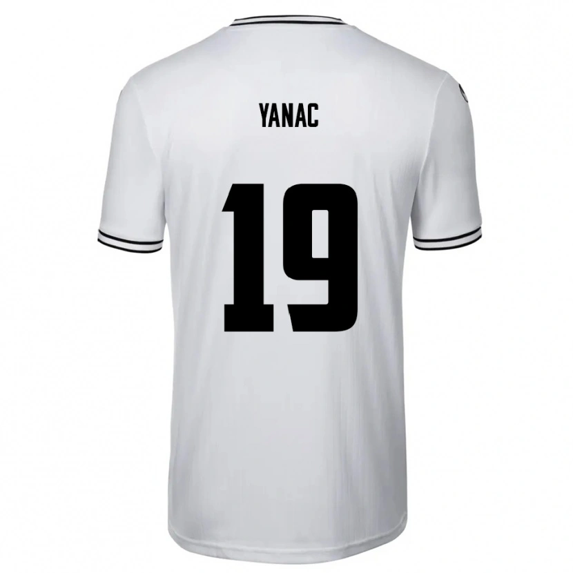 Danxen Män Kaan Yanac #19 Vit Svart Hemmatröja Matchtröjor 2025/26 Tröjor T-Tröja