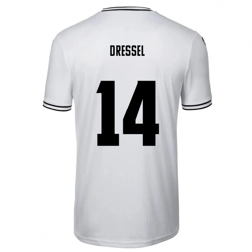Danxen Män Dennis Dressel #14 Vit Svart Hemmatröja Matchtröjor 2025/26 Tröjor T-Tröja