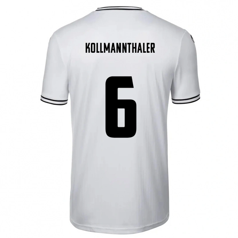 Danxen Män Elischa Kollmannthaler #6 Vit Svart Hemmatröja Matchtröjor 2025/26 Tröjor T-Tröja